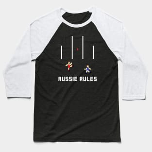 Aussie Rules Pixel Baseball T-Shirt